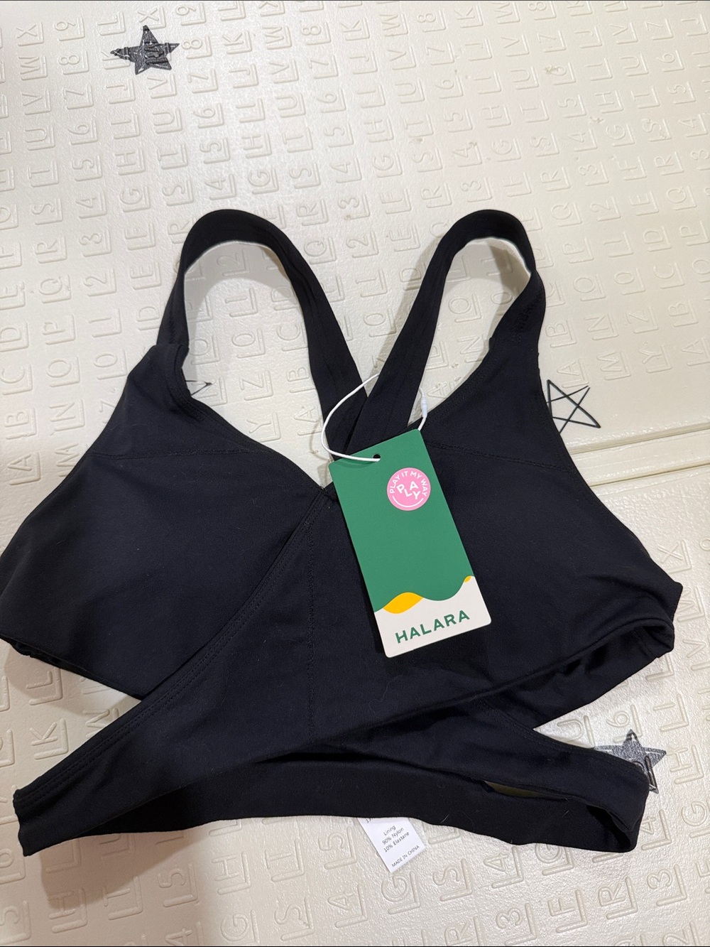 HALARA Black Strappy Bralette
